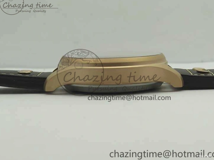 MIROTIME 0123 Big Pilot IW510301 Satin-Polished RG YLF Best Edition Black Dial On Leather Strap A Flexible 7222